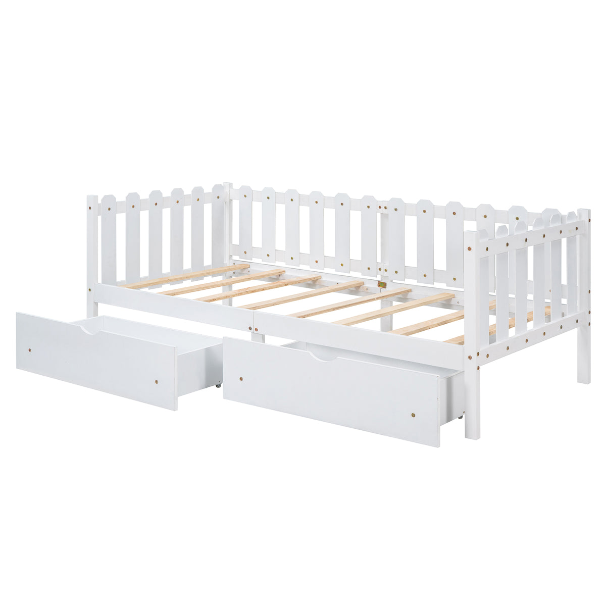 90x200 Einzeltagesbett für Kinder mit Schublade（Weiß）
