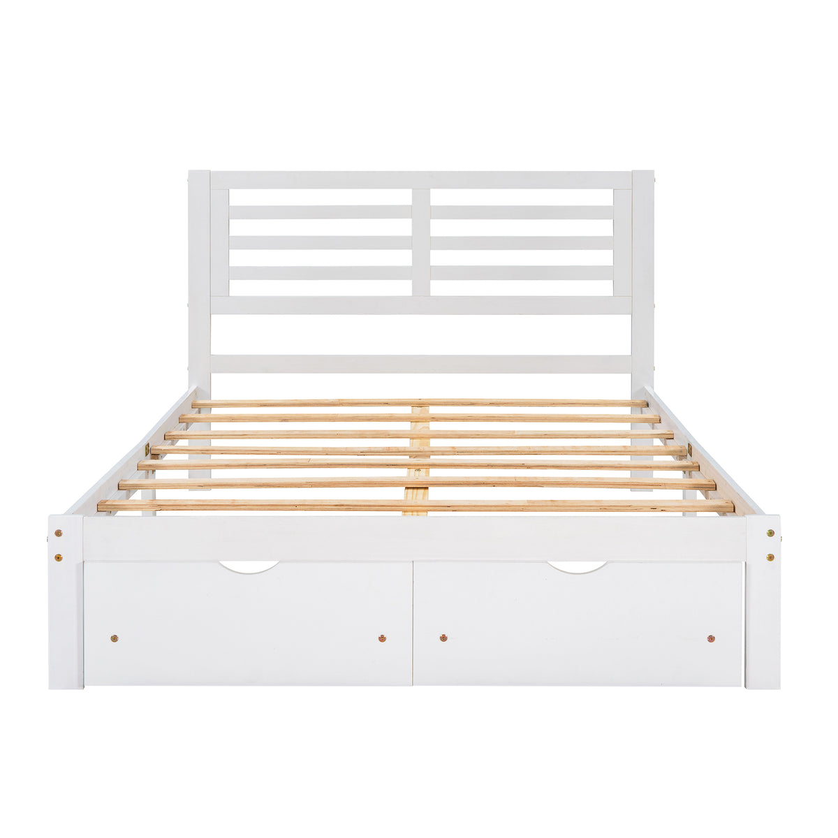 140x200 Kinderdoppelbett Mit Schublade（Weiß）