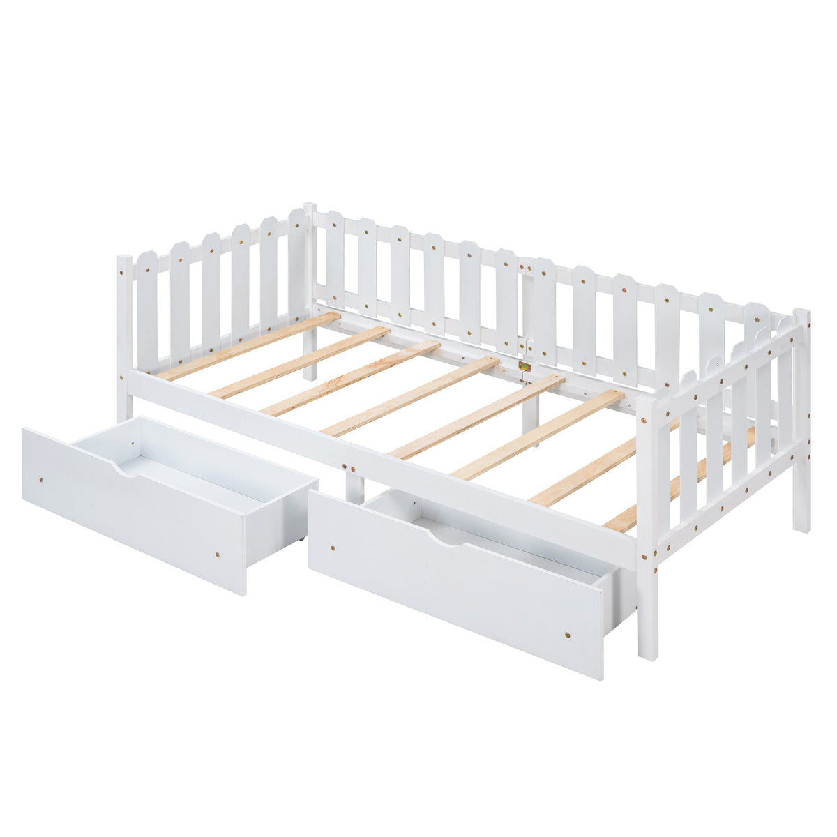 90x200 Einzeltagesbett für Kinder mit Schublade（Weiß）