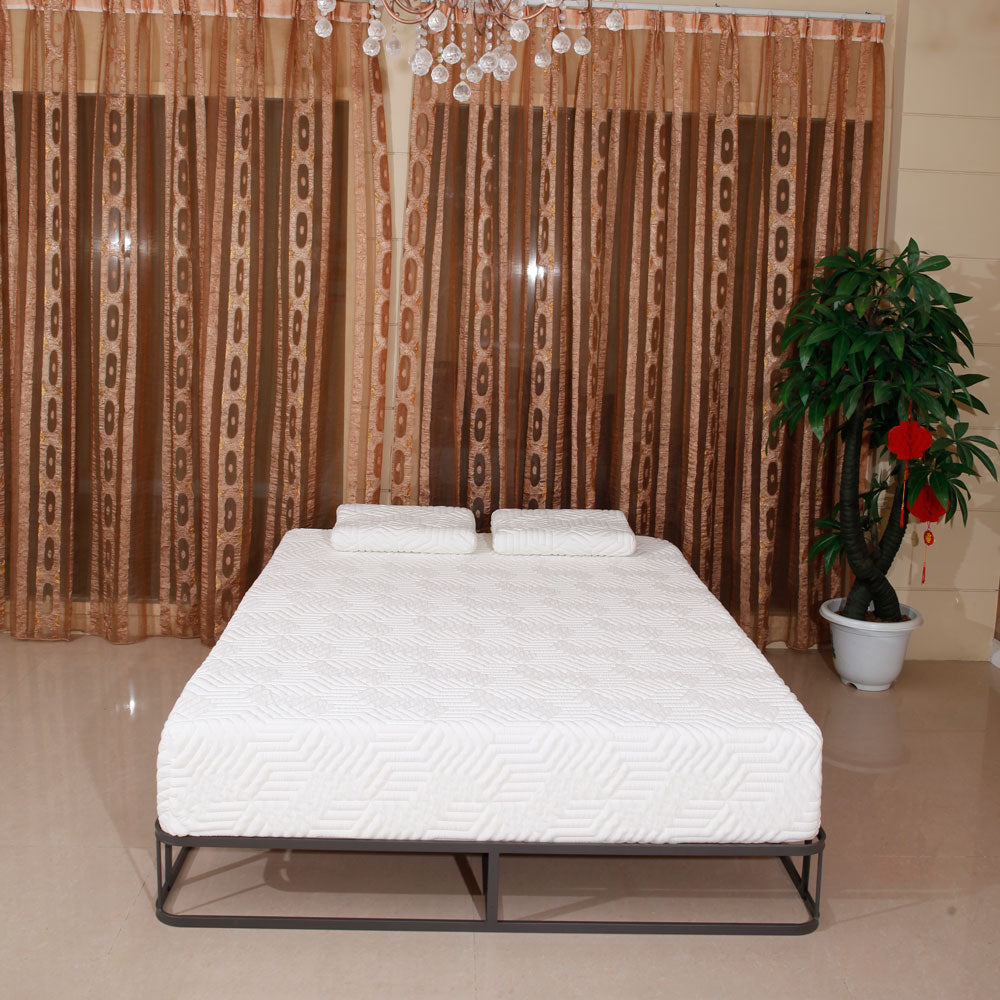 10 "vierschichtige COOL-Matratze aus mittelfestem Baumwolle mit zwei Kissenstempeln material view